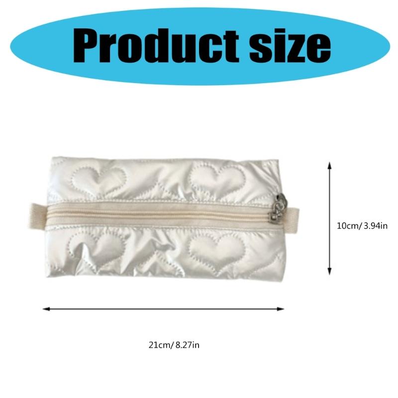 Geantă Stilou de Capacitate Mare Imprimeu Fundă Etui pentru Creioane Culoare Metalică PU Etuiuri Stilou Organizatoare Portabile Stilou Geantă de Machiaj pentru Călătorie