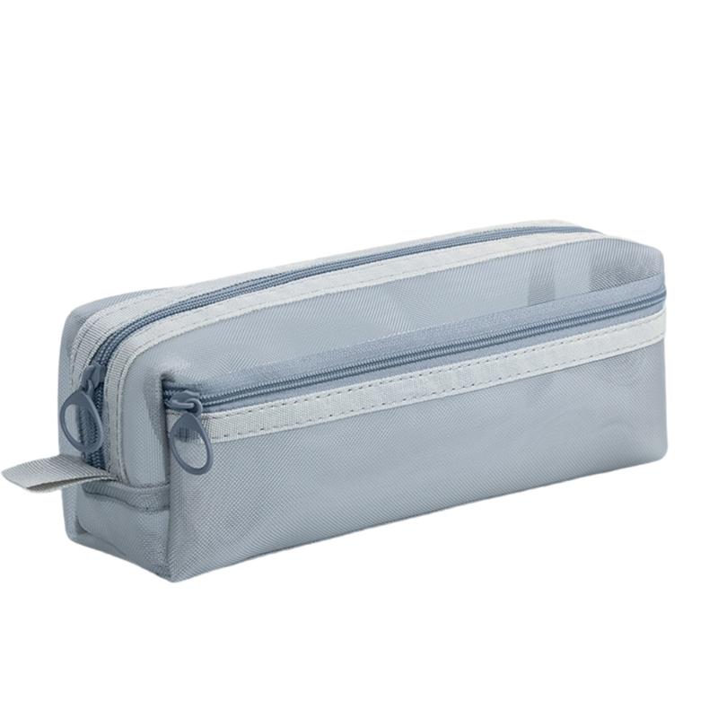 Clear Mesh Pencil Case High Capacity Pencil Bag Marker Organizers Storage Pouches Travel Cosmetic Bag for Adult Student