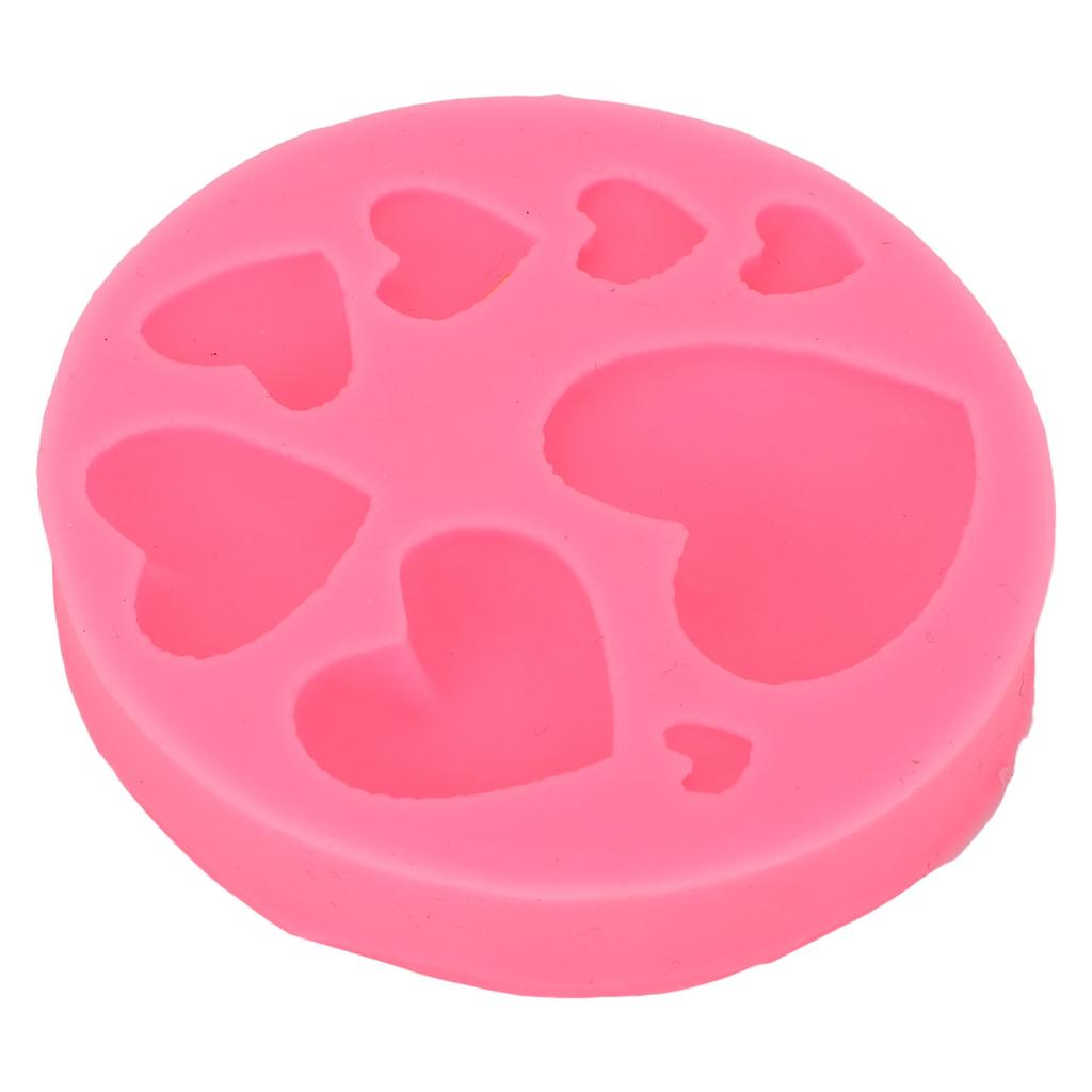 8 Holes Heart Shaper Silicone Moulding Tool for Fondant Cake Chocolate Decoration Crafts Making
