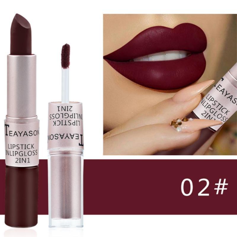 

12 цветных помад для губ, водостойкая, долговечная, матовая, бархатная, блеск для губ, макияж