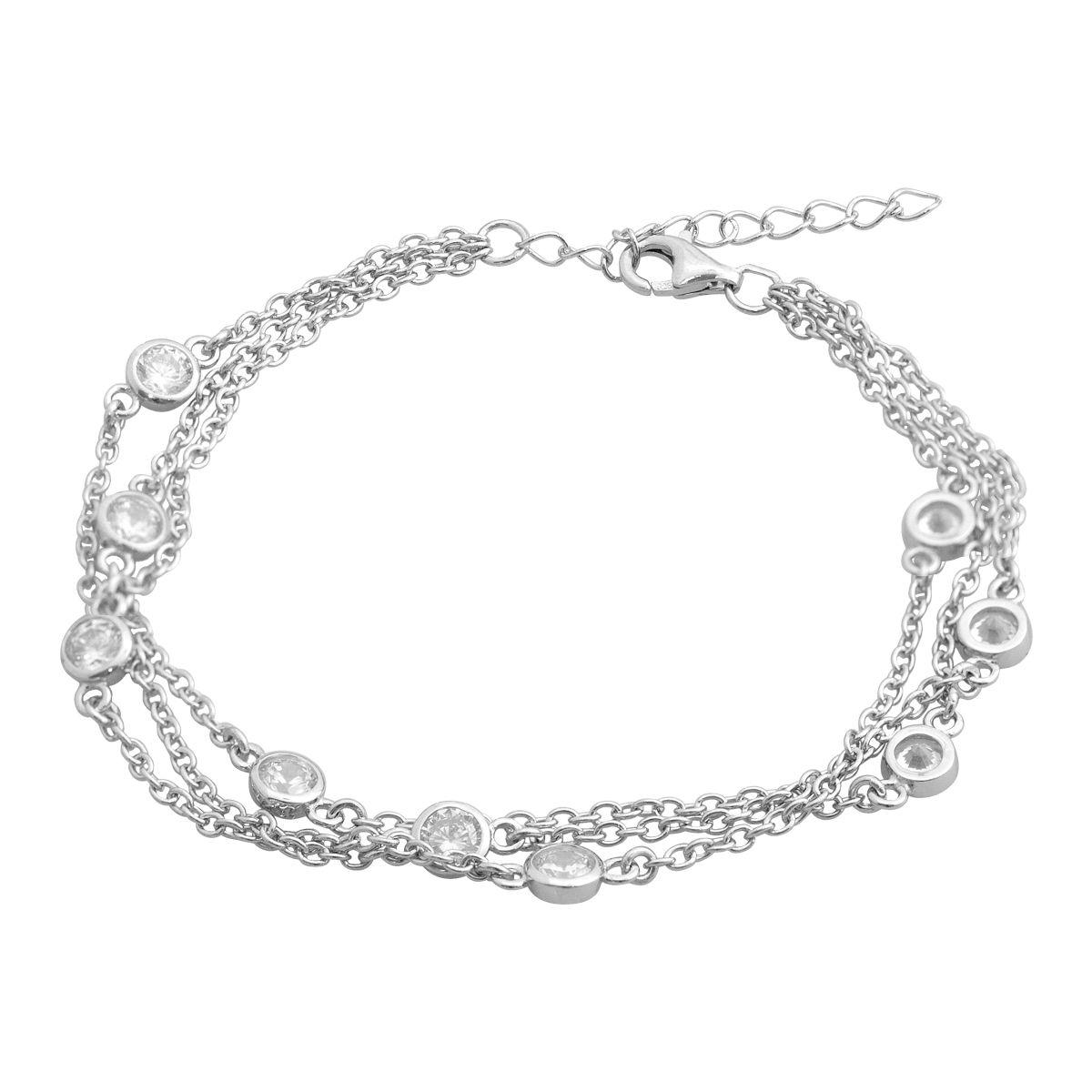 Bracciale in argento con zirconi, peso del prodotto 4,84 gr (2144366)