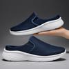 Mesh Open Back Casual Shoes Half Shoes for Men Mules Platform Closed-toe Loafers Slippers Summer Slides Sandal Slip On Flats