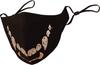 Touchstone Kids Skull Embroidered 3 Layer Cotton Face Masks Reusable Machine Washable Adjustable for Children. (Pack of 1). Black