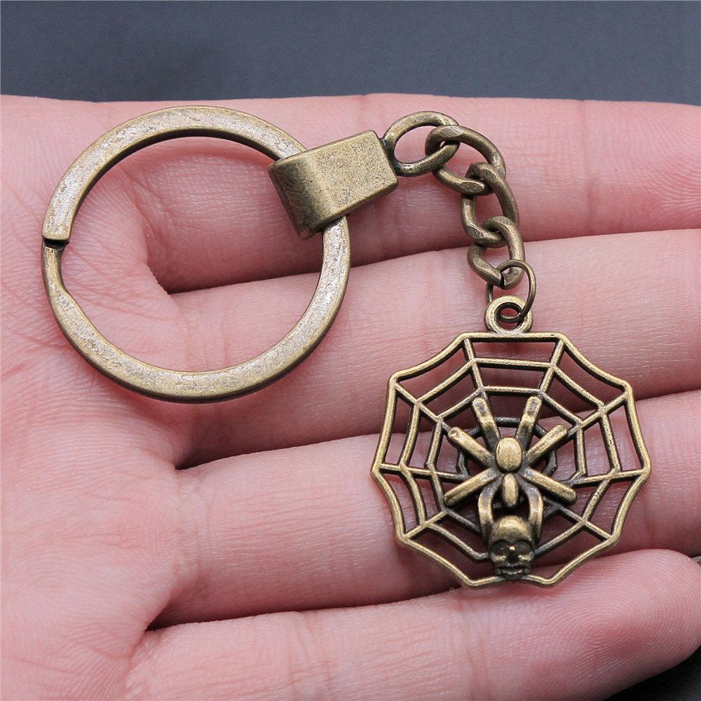 30mm Keychains Bat Cross Skull Vintage Jewelry Supplies QY006