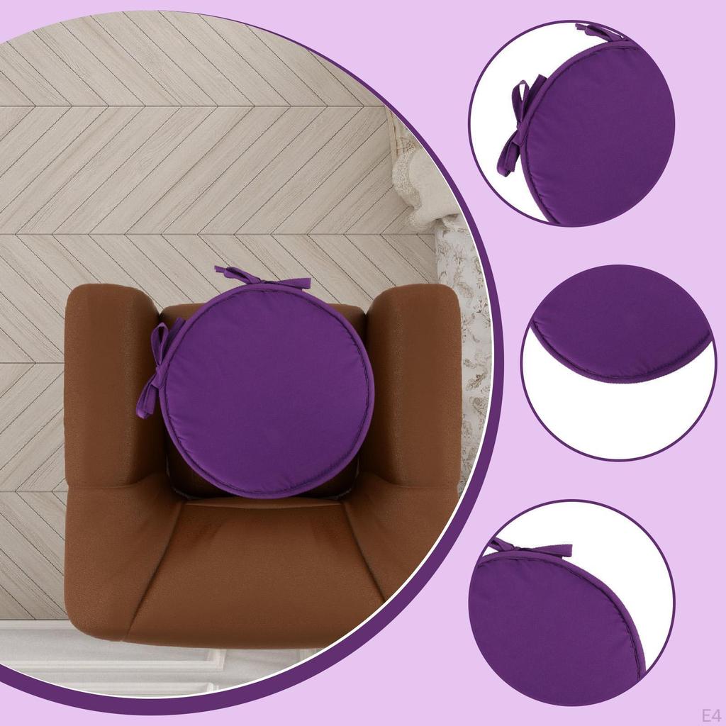 Round Chair Cushion Pad Birthday Gift Minimalist Seat with Ties for Home Decor Garden