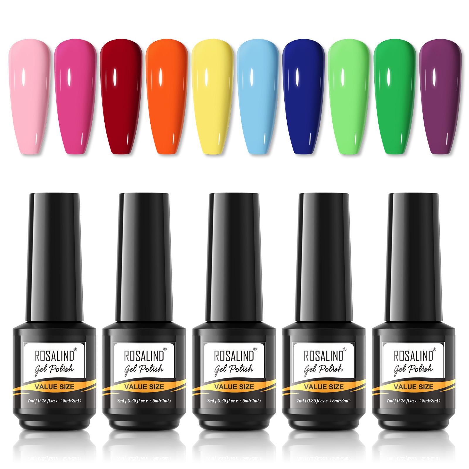 

ROSALIND гель-лак для ногтей, партия, замачиваемый УФ-светодиодный полуперманентный 10 шт./30 шт. набор гелей для ногтей, лак для дизайна ногтей, гель-лак 10pcs