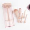 Compact Waist Powder Brush Set: 5 Portable Makeup Brushes with Storage Bucket