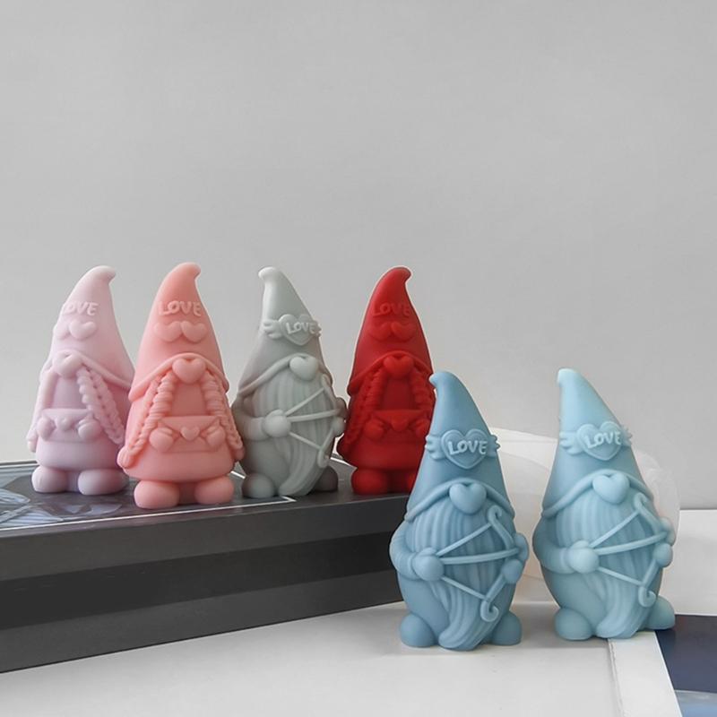 Love Heart Gnome Silicone Mold DIY Epoxy Resin Molds Table Ornament Mould Scented Candle Plasters Making Tool Easy Clean