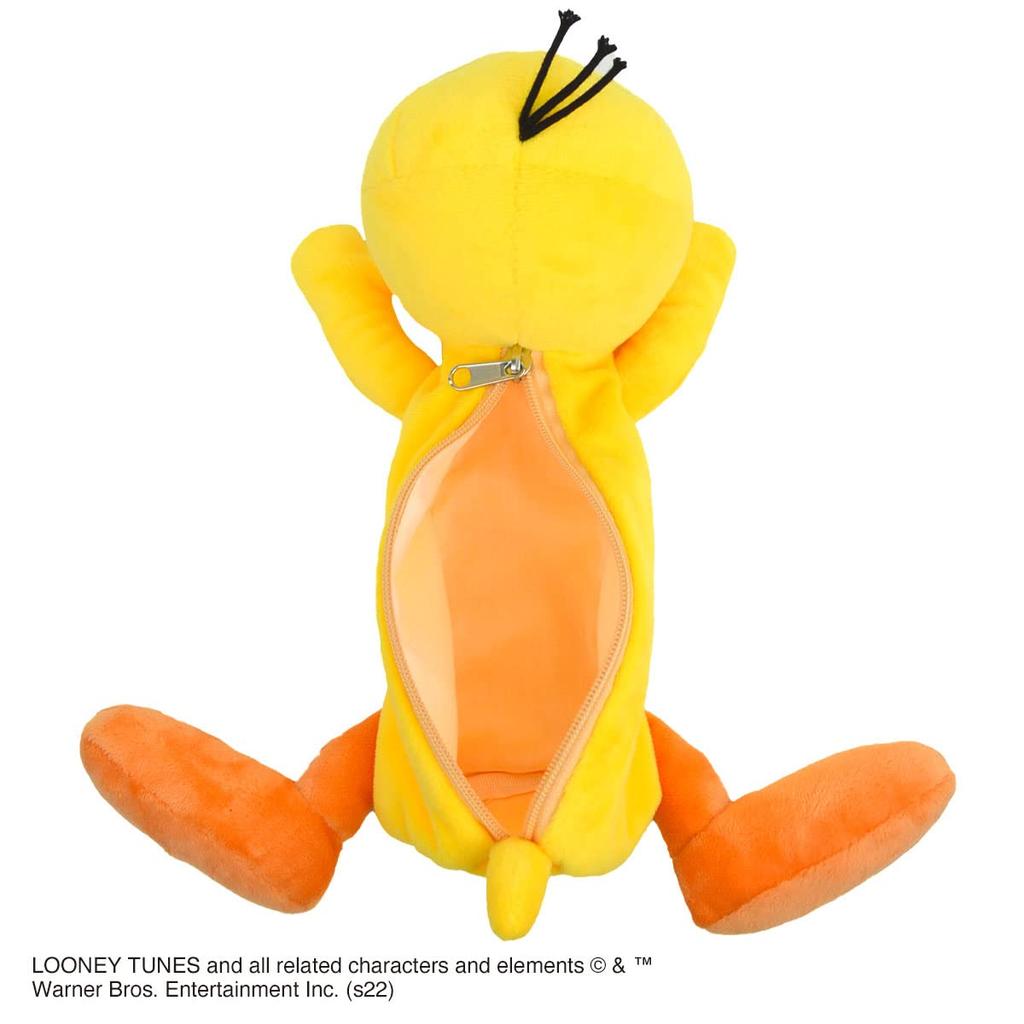 NICI Figure Pen Pouch, Looney Tunes Tweety Pencil Case, Plush Stationery, Pencil Case