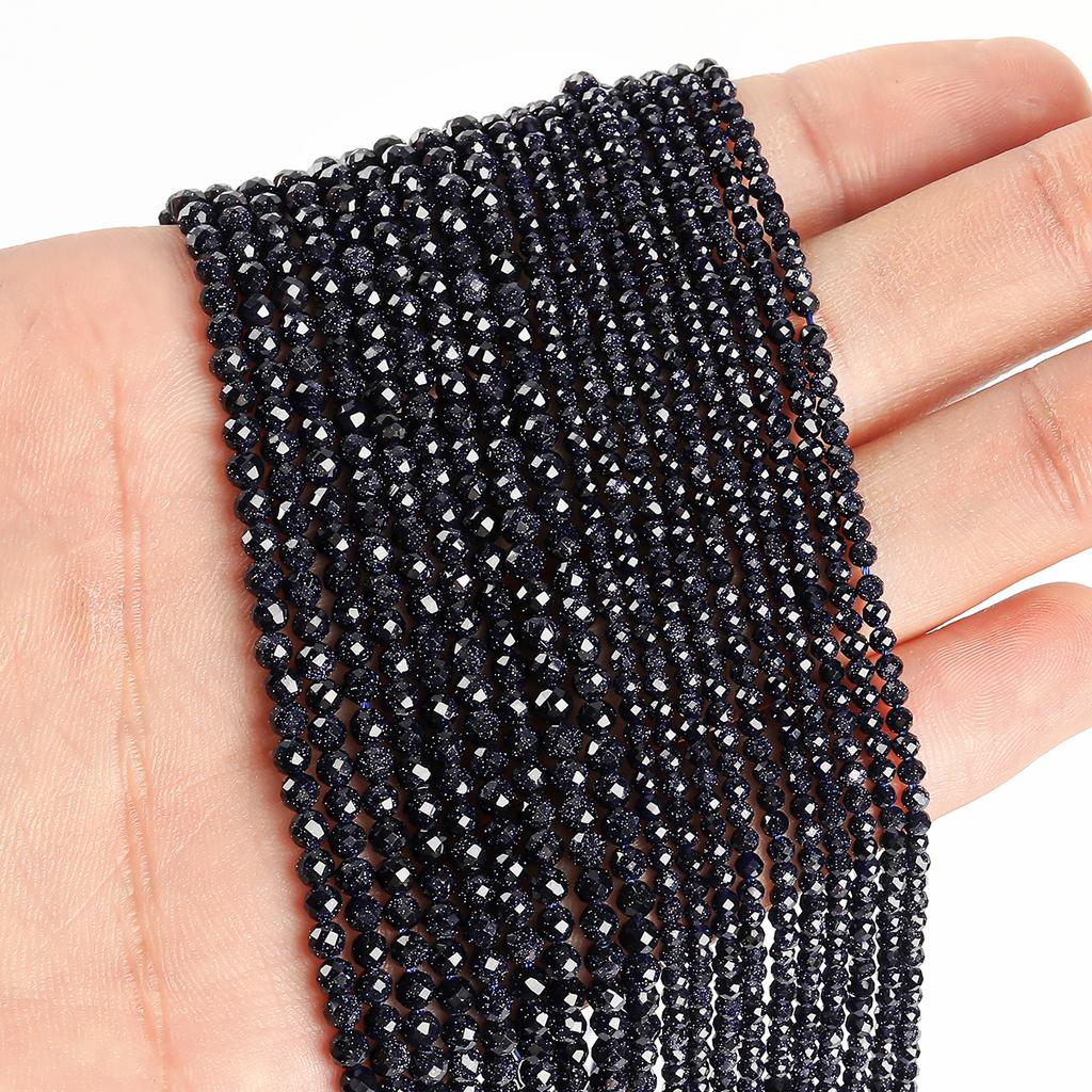 2 3 4mm Natürliche Facettierte Citrin Fluorit Amethyst Steinperlen Runde Mineralperlen Für Schmuckherstellung DIY Armband Zubehör