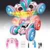 Amazing Colorful Remote Control Stunt Car With Light Up Wheels For Kids Fun