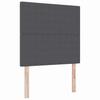 Box Spring Bed in Dark Grey and White 80 x 200 cm Cord Fabric