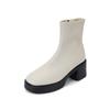 MOOK Soul Platform Ankle Boots Ivory 516623616Zq