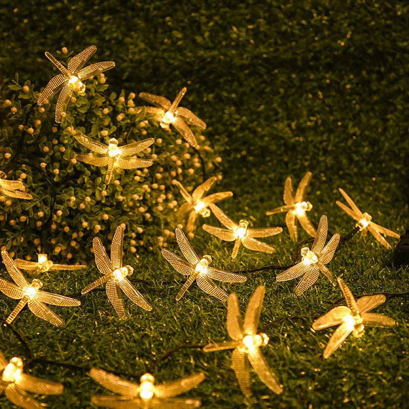 

Solar Insect String Lights Outdoor 5m 20Led Bee Dragonfly Butterfly Waterproof Patio Garden Wedding Christmas Decor Fairy Lamp Warm Light 8 Modes