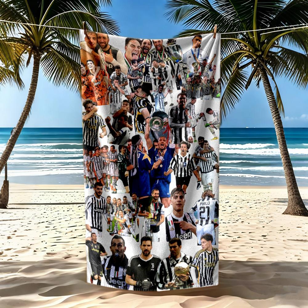 Juventus Beach Towel High Absorbency Quickdry Comfortable Lightweight Suitable For Swimming Gym Camping Yoga Vacation