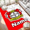 Benutzerdefinierter Name Personalisierter Bayer 04 Leverkusen Druckteppich, Vielseitiger Heimdekor-Teppich, für Spielzimmer, Wohnung, Balkon, Eingangsbereich, Flur Geschenk