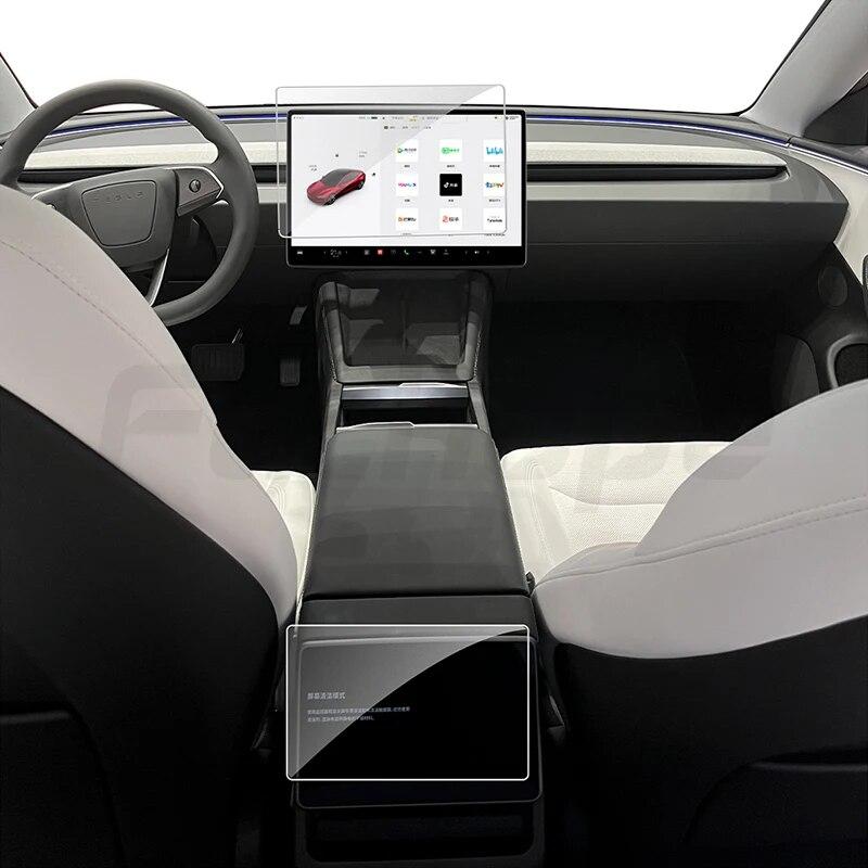 Protezione Schermo in Vetro Temperato Futhope per Tesla Model 3 Highland Y 2021-2024 Pellicola Protettiva Opaca Antiriflesso HD per Schermo Centrale
