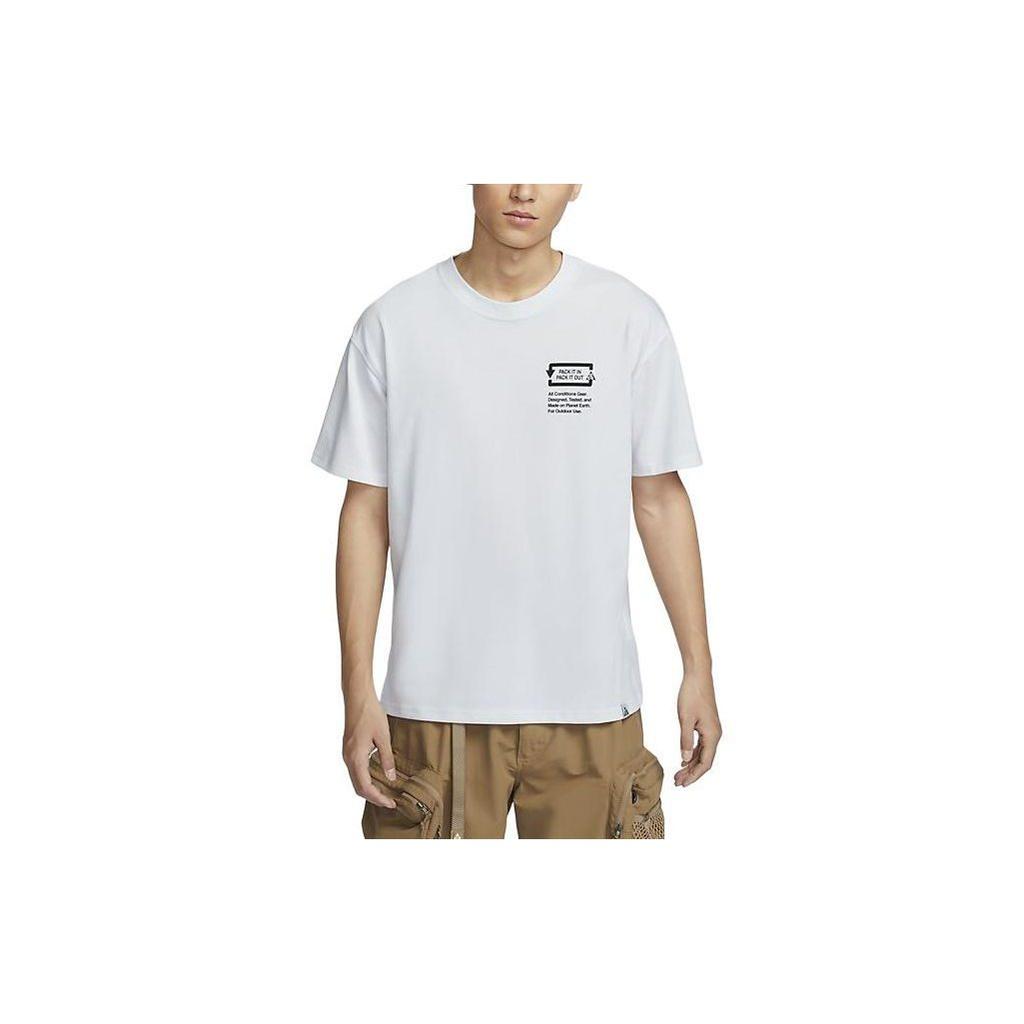 Nike ACG T Shirts Men's White Crew Neck Moderate FV3491-121