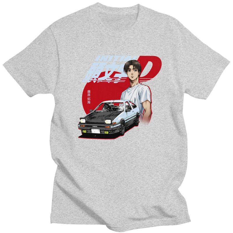 Custom Anime Initial D T Shirt for Men Tshirt Casual Tee Short Sleeve Tshirt Slim Fit Clothing