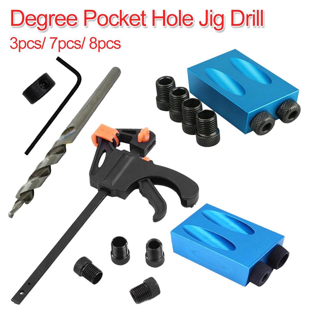 Pocket Hole Screw Jig Dowel Drill Corner Joint Board Angle Drill Locator