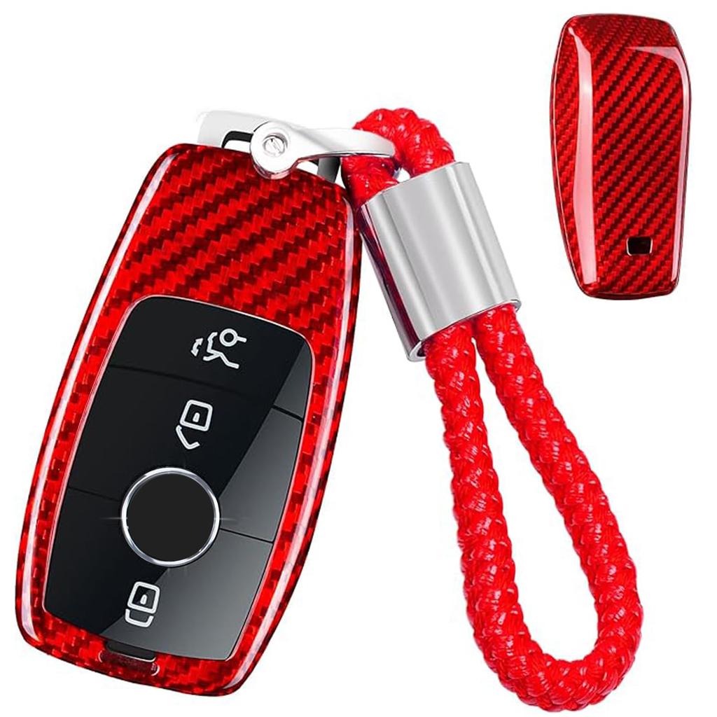 Carbon Fiber Key Shell for CLA CLS 450 T-carbon Mercedes-Benz E350, E450, C300, 250, GLB250, GLC300, (2016-2024)
