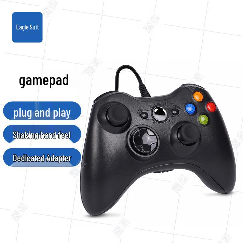 Wired USB Game Controller for Xbox 360, PC, and Steam