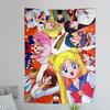 Sailor Moons Comic Cover Hanging Bohemian Tapestry Hanging Tarot Hippie Wall Rugs Dorm Japanese Tapestry