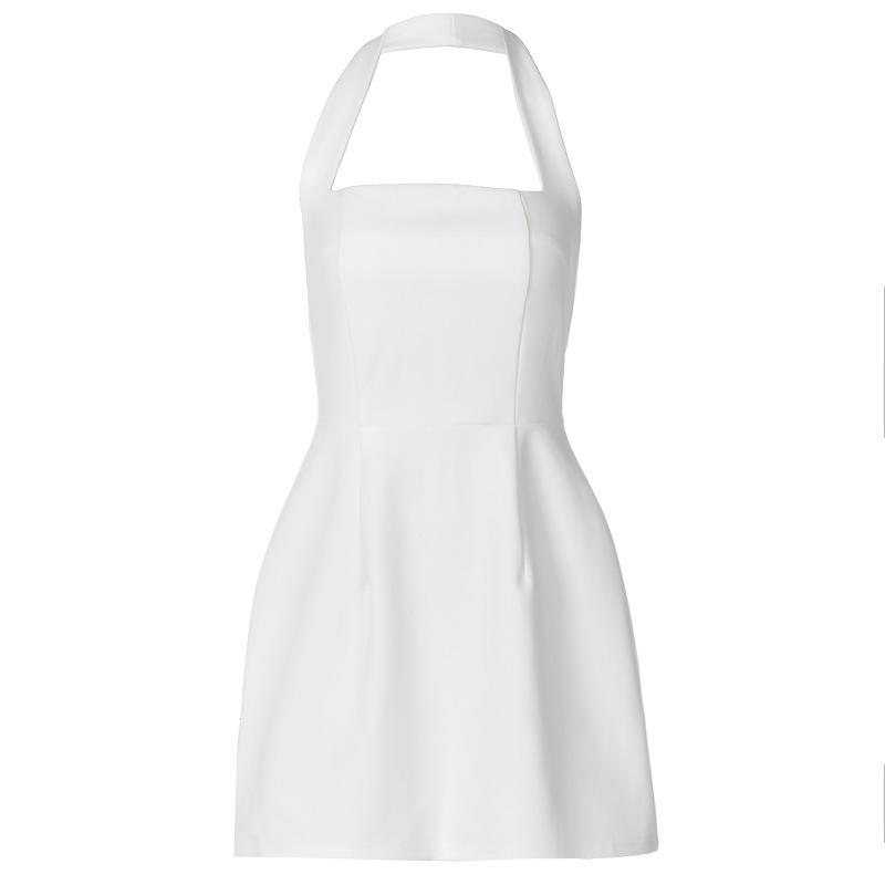 Europe and The United States Wind, Women's Clothing, 2025 Summer New, Fashion Temperament, A Word Collar, Bust Hanging Neck, Backless Dresses