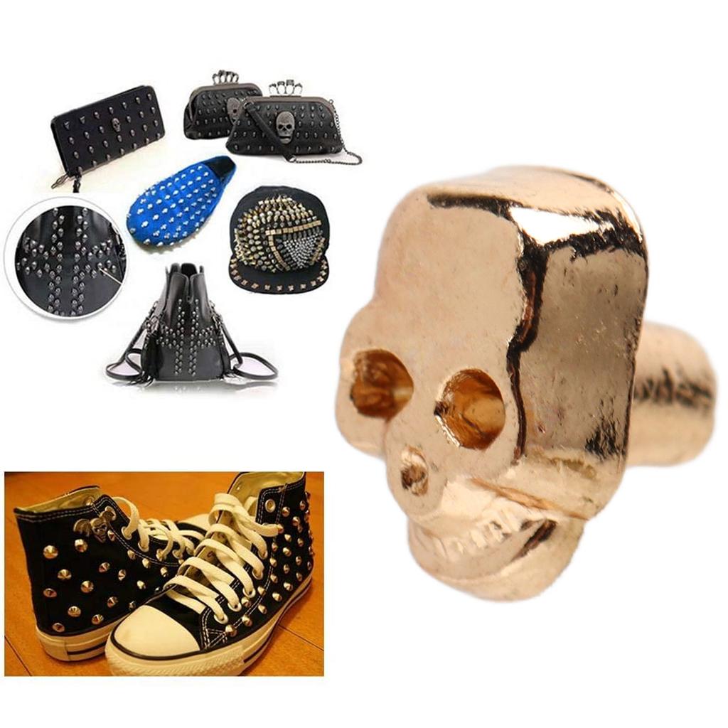 200 Sets Skull Rivets Butiful Fashionable Skull Stud Accessories for Shoes Clothing Bags