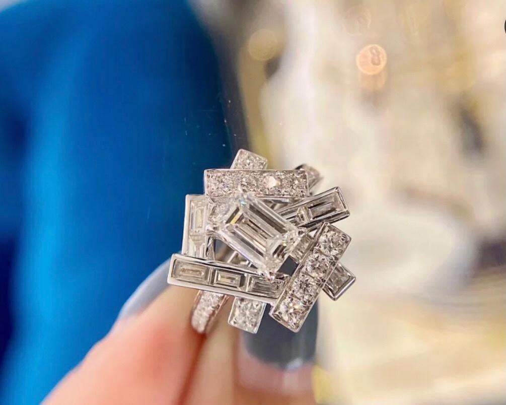 Nova Tendência 2024 Venda Quente Marca Famosa Joias da Moda Para Mulheres Anéis de Design Geométrico com Zircônia 3a Anel de Luxo Presentes Para Meninas