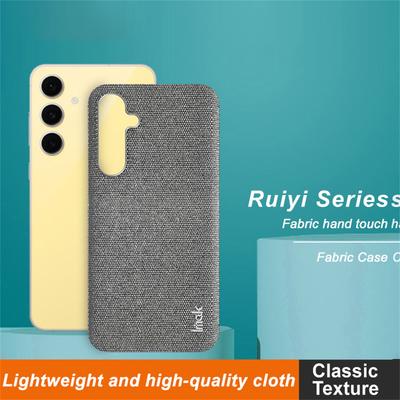 IMAK Ruiyi Series for Samsung Galaxy S24 FE Case Fabric Texture Leather+PC Phone Back Cover