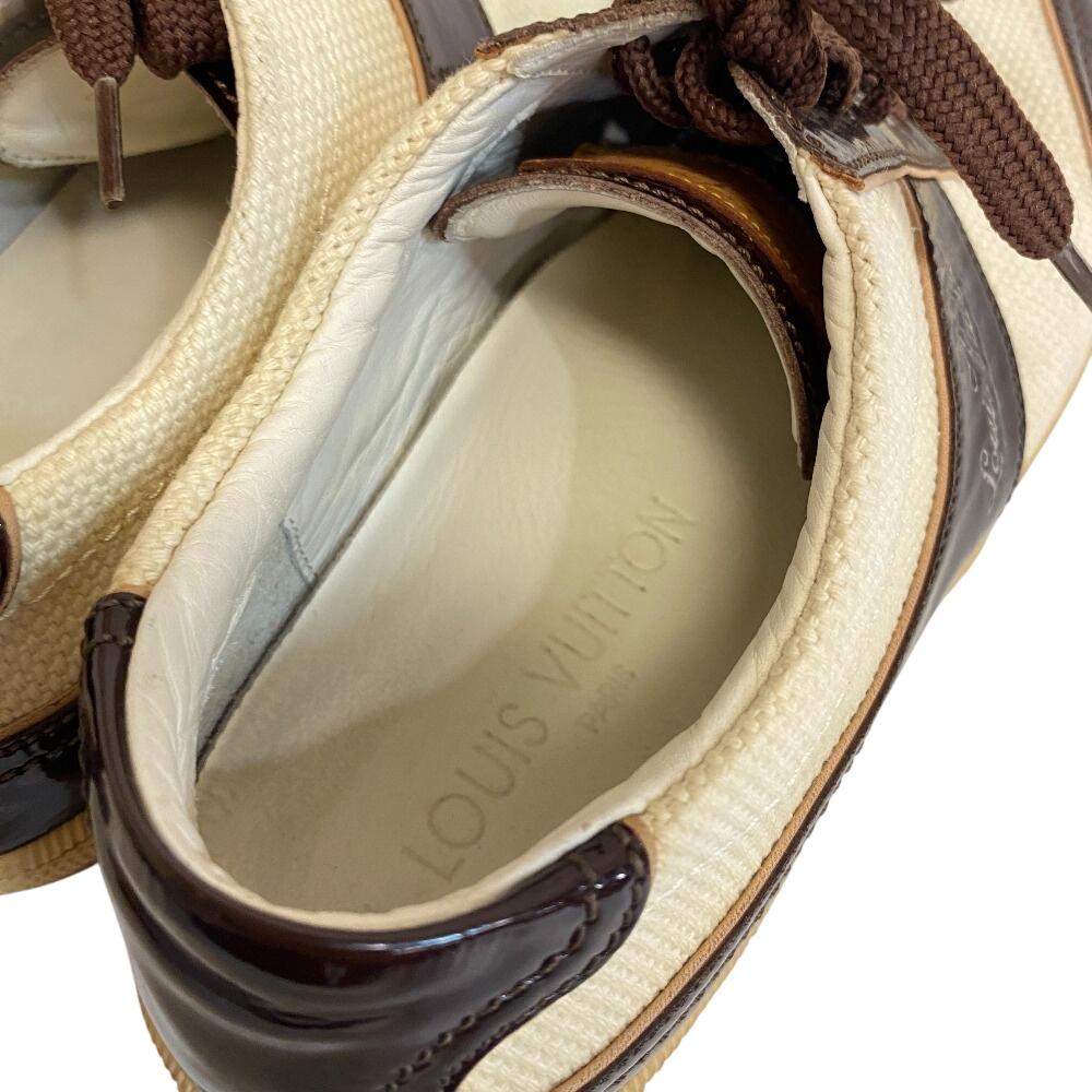 Louis Vuitton Patent Leather Sneakers Brown Patent Leather Women Used