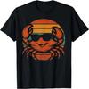 Cool Retro Crab With Sunglasses Beach Ocean Crab T-Shirt