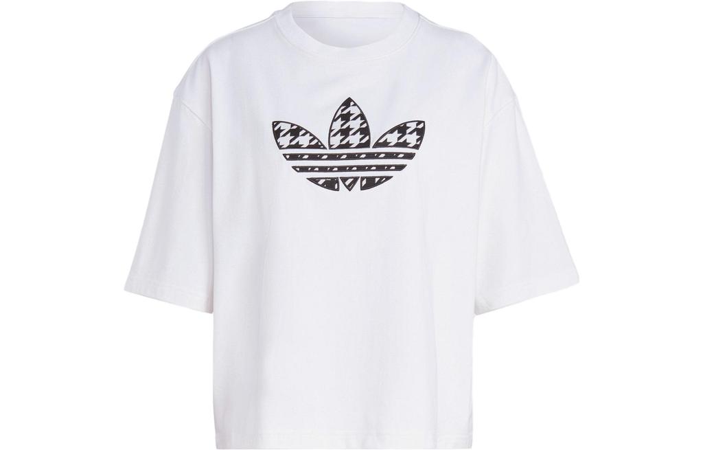 adidas originals Houndstooth Trefoil Infill Women's T-Shirt White IC5144