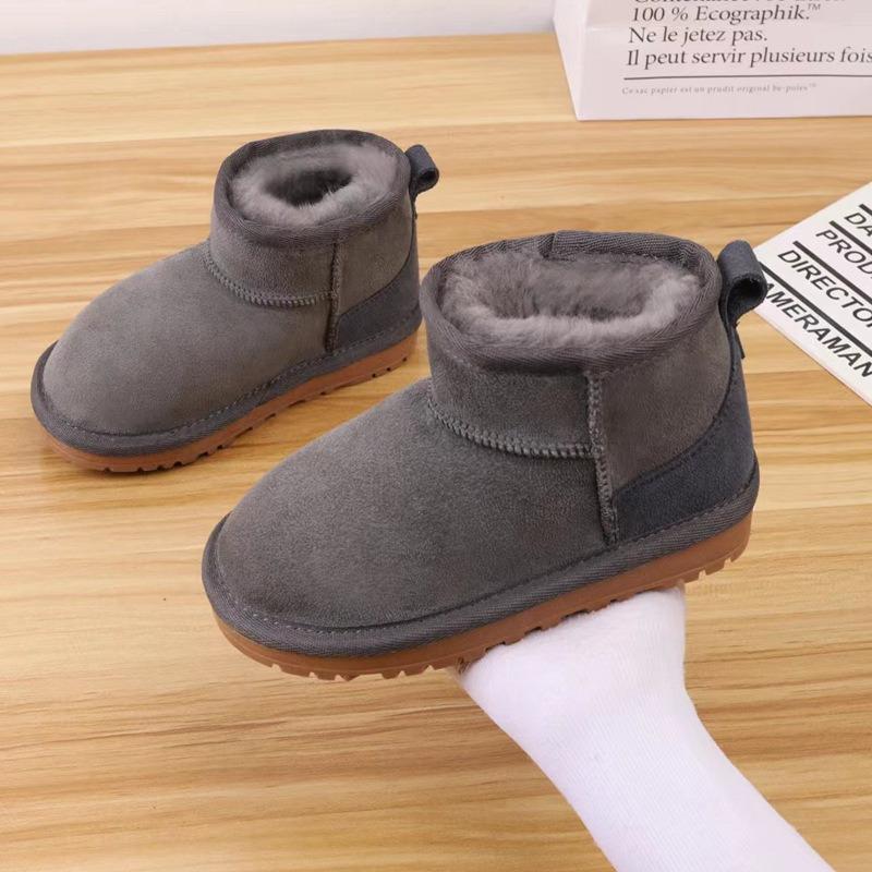 Children's Shearling Winter Boots: Thick Velvet-Lined Snow Boots for Boys & Girls