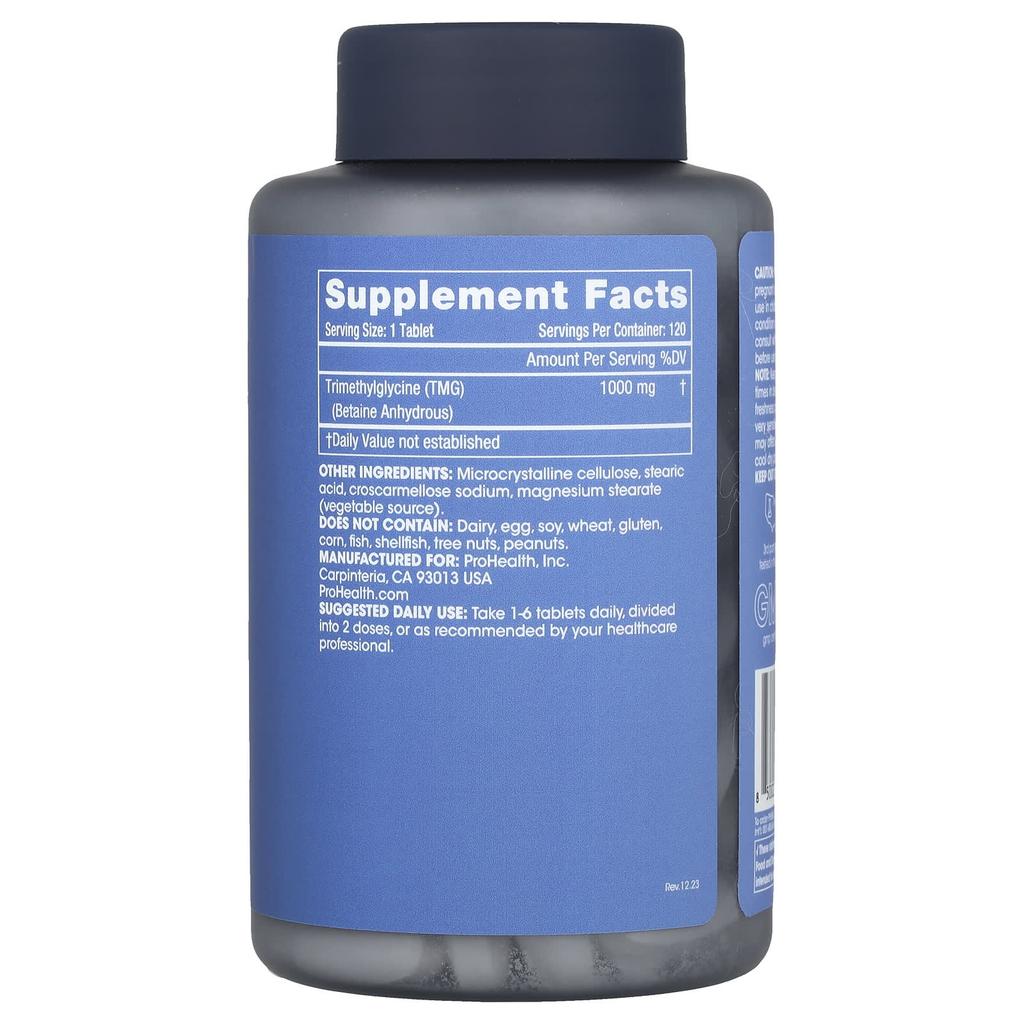 Tmg Pro, 1,000Mg, 120 Tablets