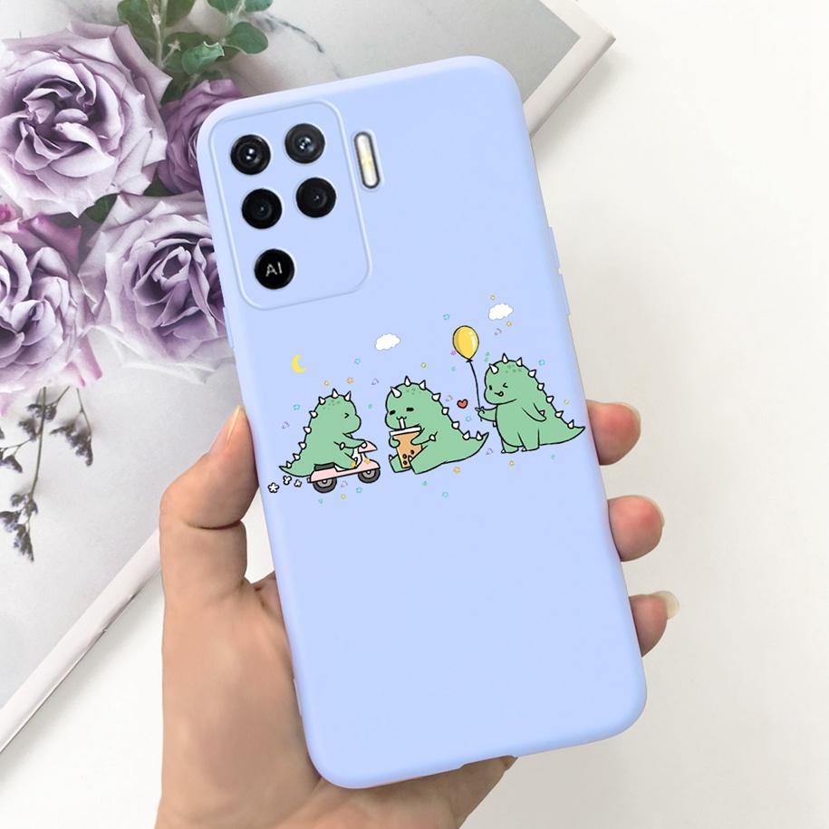 For OPPO A74 A94 Case CHP2219 CPH2203 Phone Cover Cute Duck Dinosaur Slim Matte Funda For OPPO A74 A 94 5G OPPOA74 CPH2197 Coque