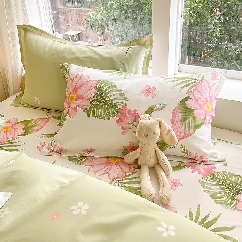 100% Cotton 1 Piece 48cm*74cm Pillowcase Beauty Floral Printing Pillow Case Cover For Bedroom