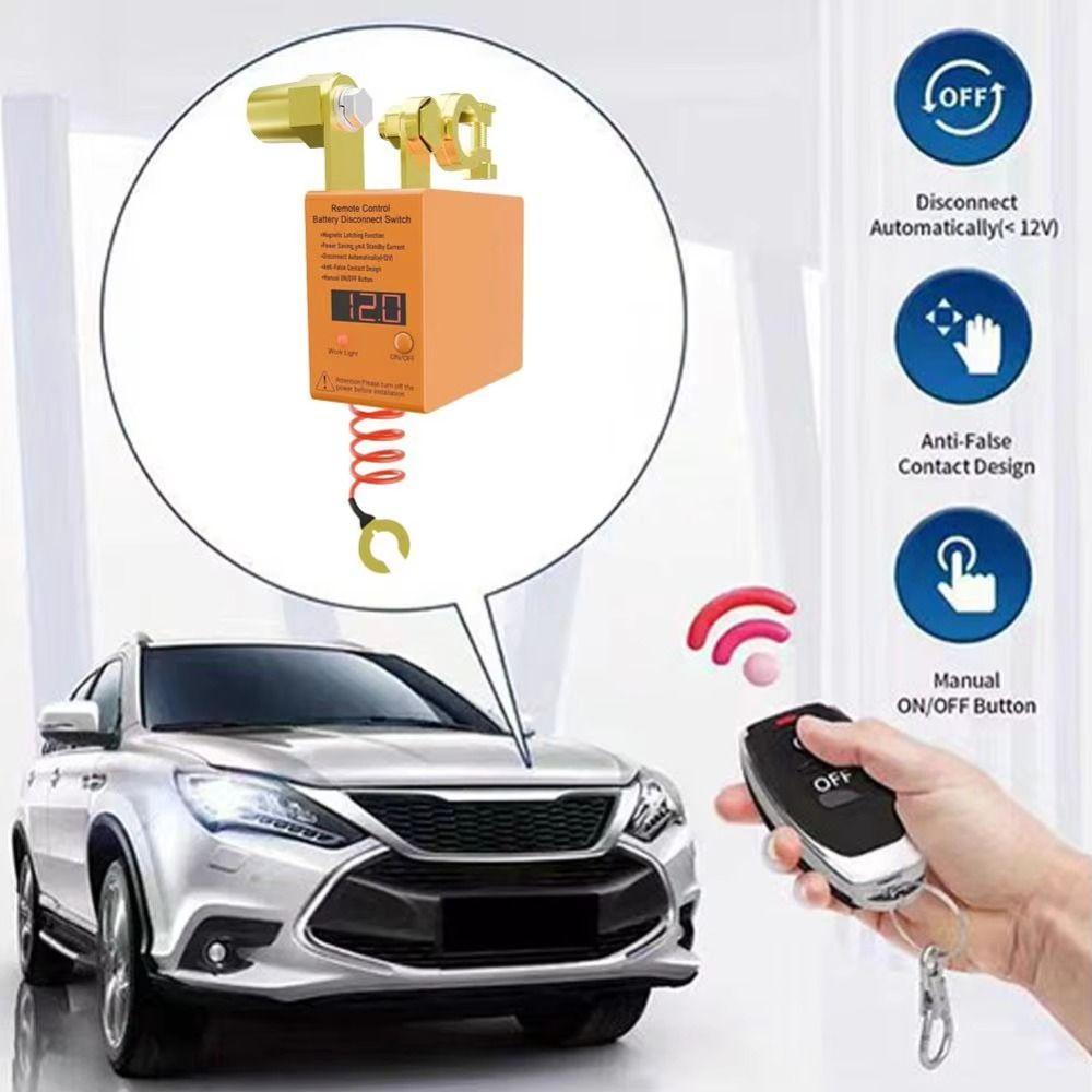 LED Display Remote Control Battery Disconnect Switch Car Battery Turn Off Switch  Auto Car