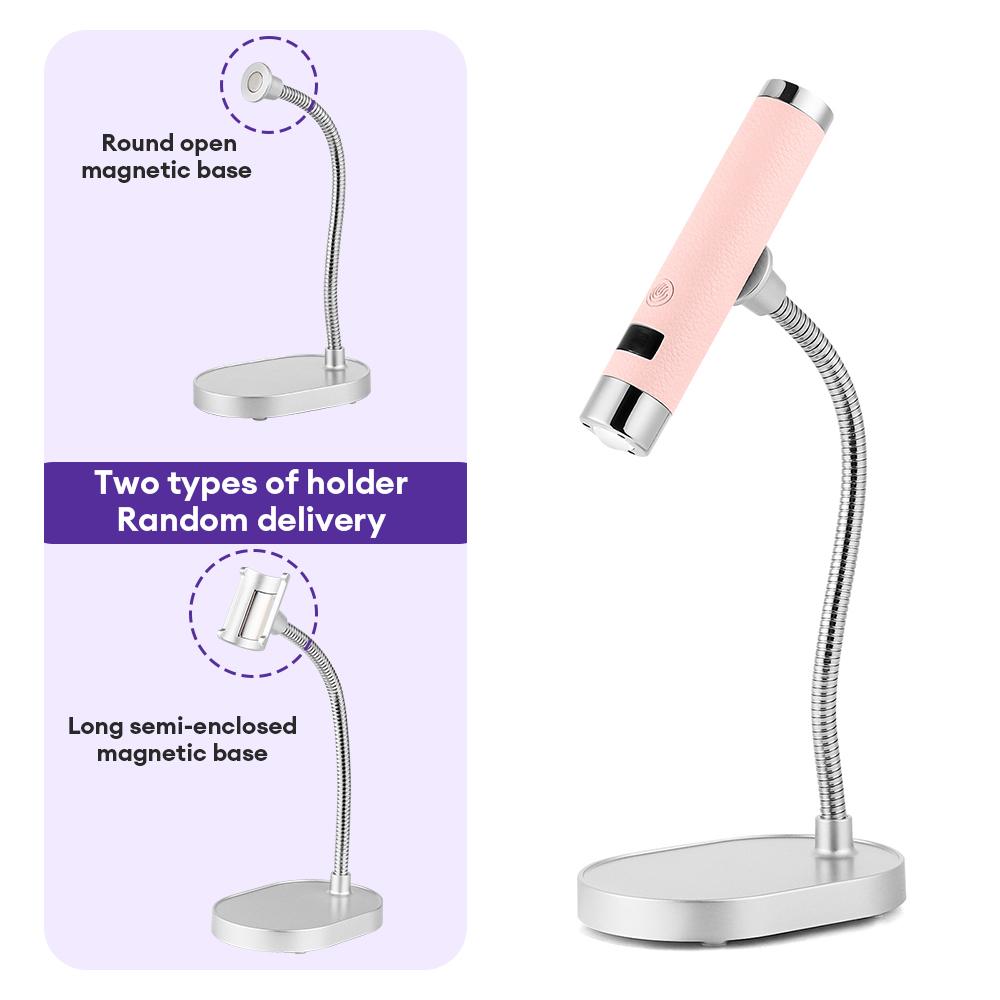 

Portable Nail Dryer Light UV Nail Lamp Ai Sensor Gel Nail Lamp with Flexible Hose LED Light Curing Manicure Salon Nail Art Tools розовый