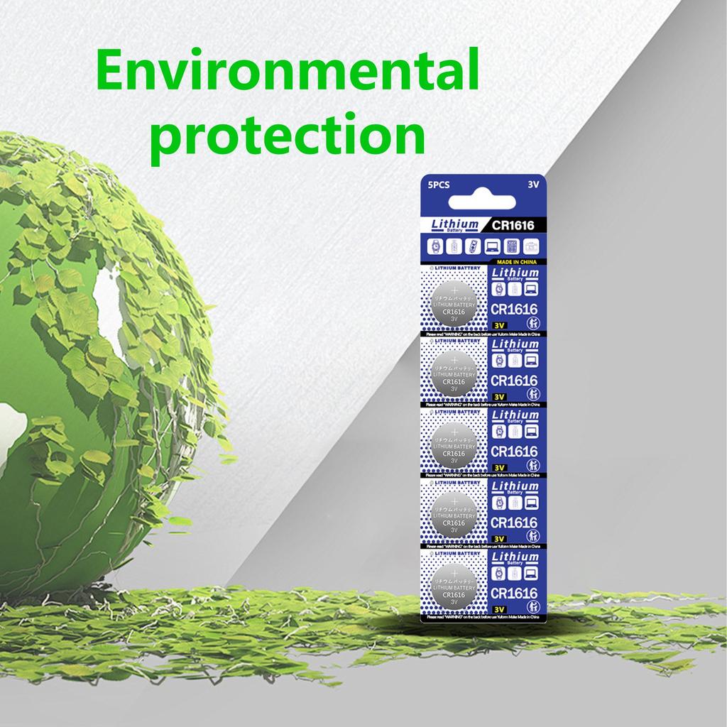 5pcs CR1616 Button Cell Batteries 3V DL1616/ECR1616 Coin Cell Battery for Watch Remote Controls Calculators and More