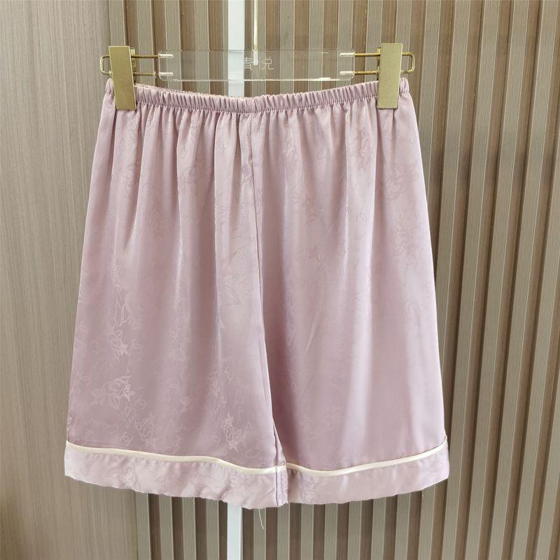 French Royal Style Pajamas Women's Summer Outerwear Short-Sleeved Shorts Homewear Two-piece Set Summer New Arrival Cardigan
