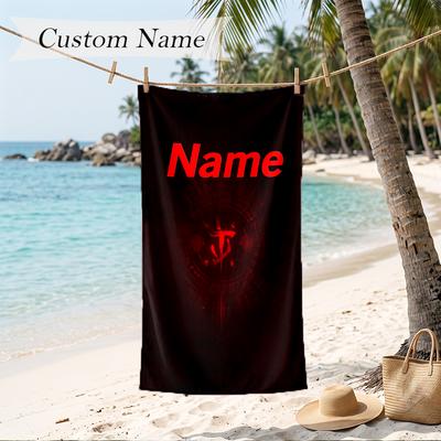 DOOM Custom Name Printed Beach Towel Personalized Soft Towel For Swimming Beach Travel