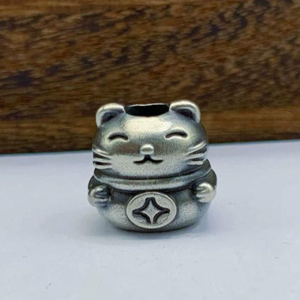 Handmade Sculpture Brass Bead Charms DIY Jewelry Accessories Animal Paracord Bead Bracelet Lanyard Pendant EDC Outdoor Tool