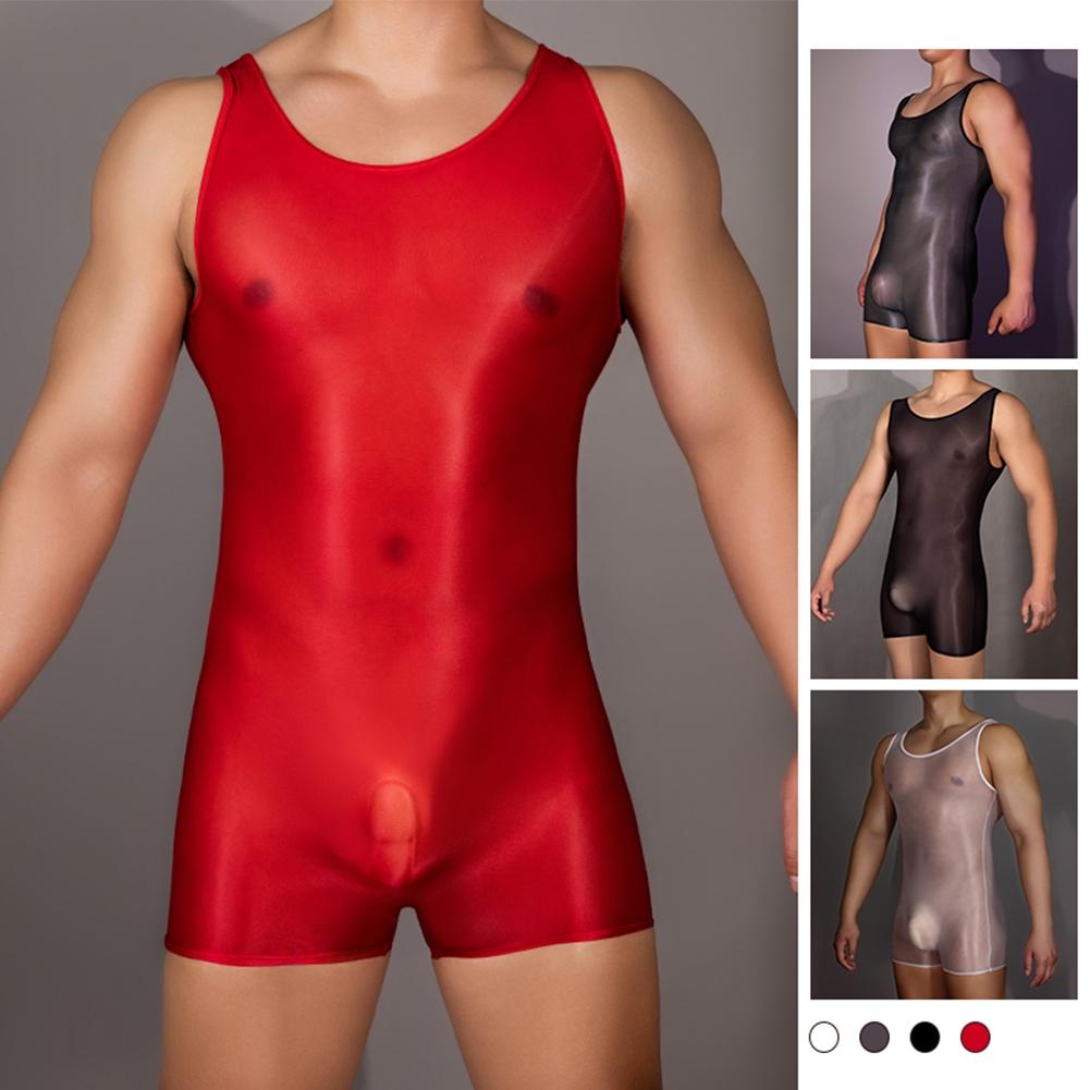 Lingerie Bodysuit Men Mens Bodysuits Oil Shiny See Through