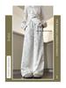 New Chinese Style Women's Jacquard Satin Wide Leg Pants - Spring Collection