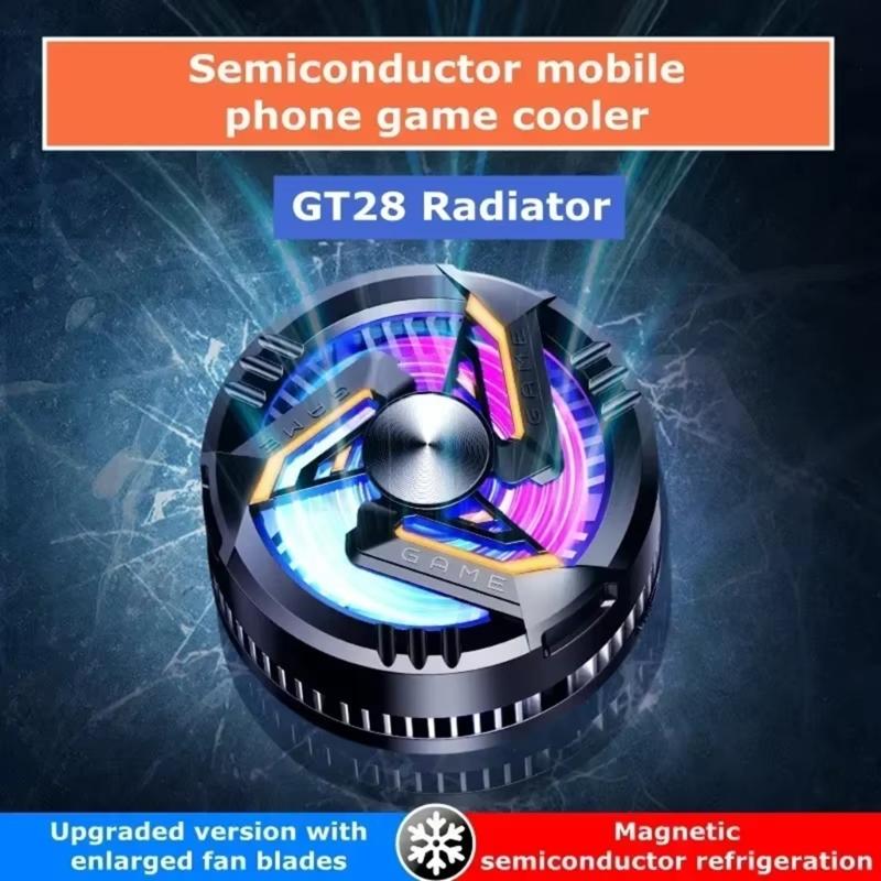 2 Gear Adjustable Cooling System Low Noise Heatsink for Mobile Phone Portable Magnetic Cooling Fan for Phone 16 15 14