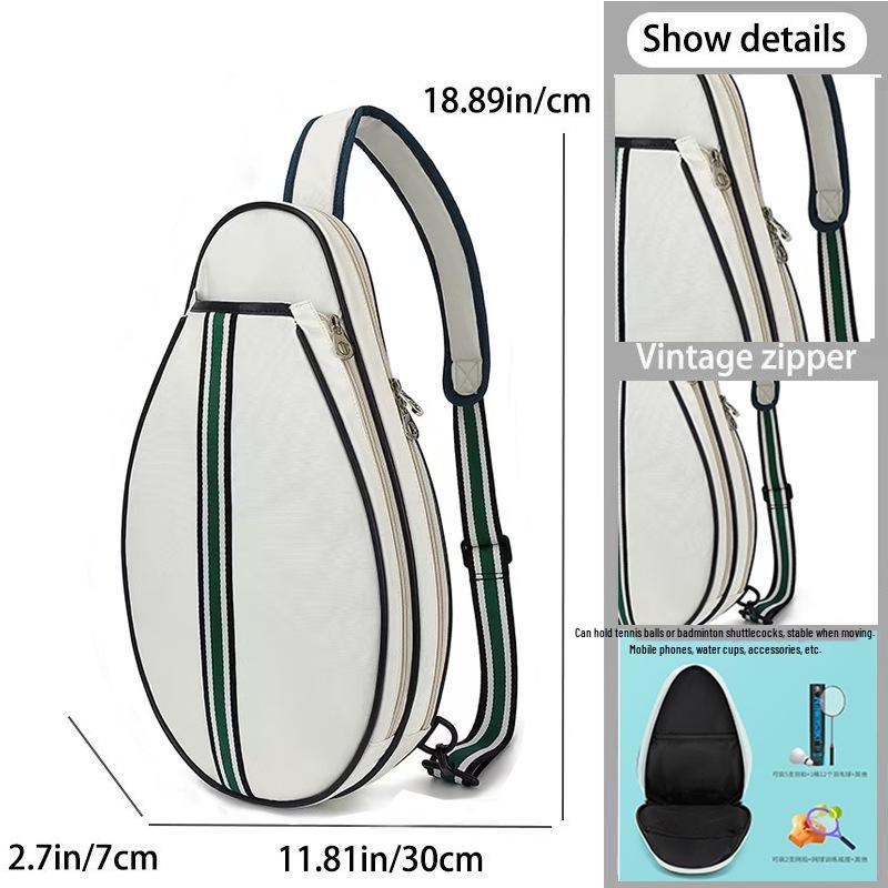 Lightweight Single Shoulder Racket Bag for Badminton, Tennis, Table Tennis, and Pickleball