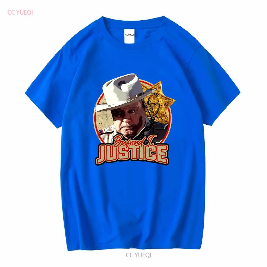 Nwt Sheriff Buford T Justice Cool Art Shirt Long Or Short Sleeves Vintage Washed Stylish Top For Everyday Wear Casual
