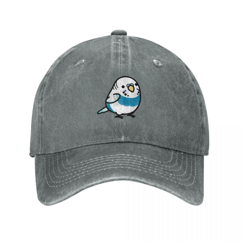 CUSTOM Mr Blue the Chubby Budgie Baseball Cap Foam Party Hat Thermal Visor Men's Luxury Women's